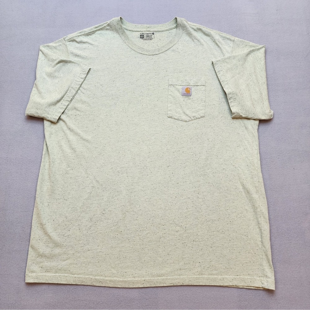 Carhartt K87 Pocket T Shirt 2XL Green Heather Short Sleeve Heavyweight Workwear